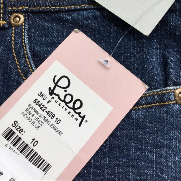 Lilly Pulitzer Supreme Jeans Palm Beach Fit NWT - Picture 2 of 4